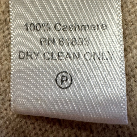 Isaac Mizrahi Live! Open Front Cardigan Sweater MediumTan100% Cashmere - Picture 12 of 12